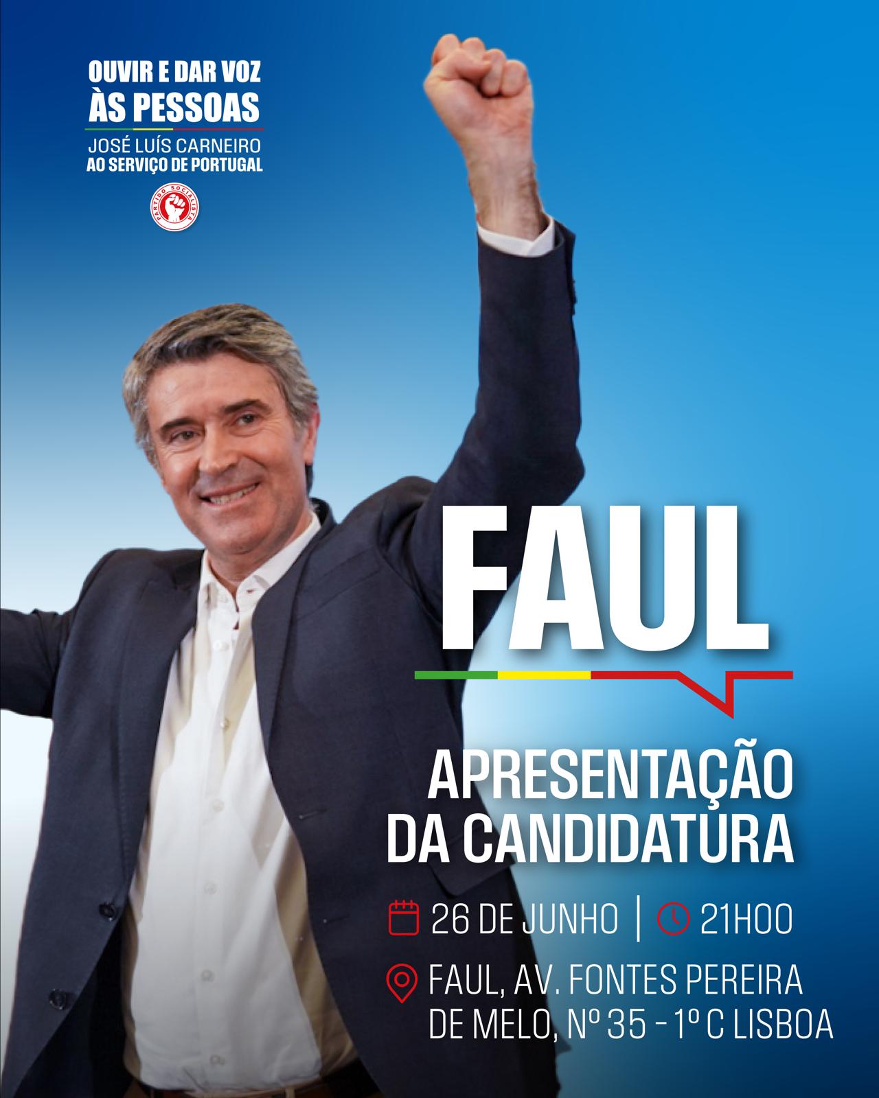 Apresentação da candidatura a Secretário-geral do Partido Socialista aos militantes da FAUL